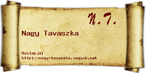 Nagy Tavaszka névjegykártya